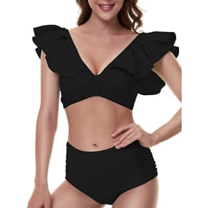 Peddney Women's Ruffle Bikini Swimsuit for $19 Peddney Women's Ruffle Bikini Swimsuit for $19