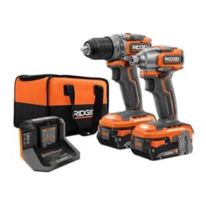 RIDGID 18V Brushless Sub-Compact Cordless 1/2 -inch Drill/Driver and Impact Driver Combo Kit, R9780 for $216