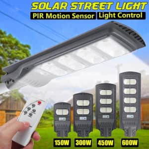 Augienb Solar LED Motion-Sensing Street Light for $44