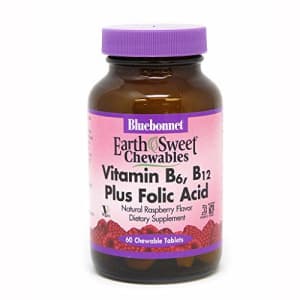 Bluebonnet Nutrition Earth Sweet Vitamin B6, B12, Plus Folic Acid Chewable Tablets, Vegan, for $13 Bluebonnet Nutrition Earth Sweet Vitamin B6, B12, Plus Folic Acid Chewable Tablets, Vegan, for $13