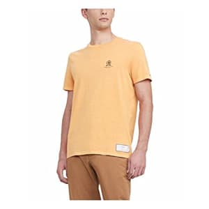 Tommy Hilfiger Men's 35th Anniversary Short Sleeve T Shirt, Cadmium Yellow, Small for $20