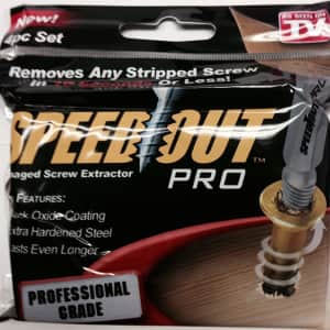 Ontel SpeedOut Pro Damaged Screw Extractor 4-Piece Set for $15
