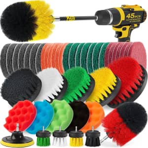 Holikme 45-Pc. Drill Brush Attachment Set for $22 Holikme 45-Pc. Drill Brush Attachment Set for $22