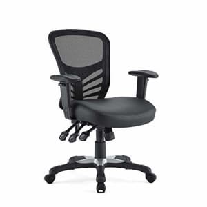Modway Articulate Mesh Office Chair with Fully Adjustable Vegan Leather Seat In Black for $158 Modway Articulate Mesh Office Chair with Fully Adjustable Vegan Leather Seat In Black for $158