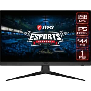 MSI Optix G242 IPS Esports Gaming Monitor - 23.8 inch, 16:9 Full HD (1920x1080), 144Hz, 1ms for $217