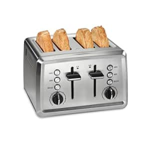Hamilton Beach Modern Stainless Steel 4 Slice Toaster with Sure-Toast Technology, Extra-Wide Slots, for $95 Hamilton Beach Modern Stainless Steel 4 Slice Toaster with Sure-Toast Technology, Extra-Wide Slots, for $95