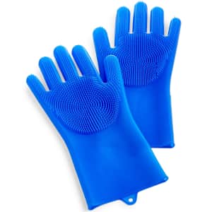 Art & Cook Silicone Scrubbing Gloves with Bristles for $4