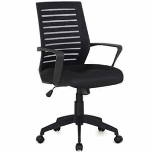 VECELO Premium Mesh Chair With 3D Surround Padded Seat Cushion For Task/Desk/Home Office Work, Black for $65
