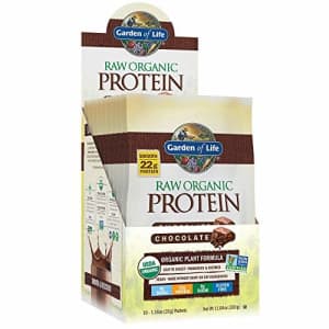 Garden of Life Raw Organic Protein Chocolate Powder Packets, 10ct Tray - Certified Vegan, Gluten for $34