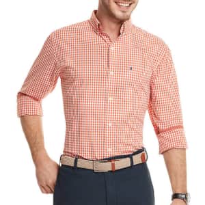 Izod Men's Advantage Performance Gingham Button-Up Shirt for $18 Izod Men's Advantage Performance Gingham Button-Up Shirt for $18