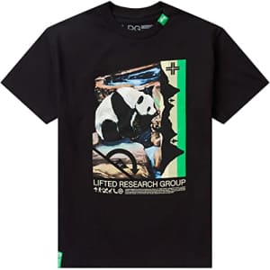 LRG mens Lrg Men's Lifted Research Group Panda Graphic Design T-shirt T Shirt, Panda Black, X-Large for $25