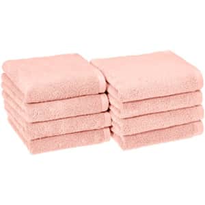 Amazon Basics Quick-Dry, Luxurious, Soft, 100% Cotton Towels, Petal Pink - Set of 8 Hand Towels for $22 Amazon Basics Quick-Dry, Luxurious, Soft, 100% Cotton Towels, Petal Pink - Set of 8 Hand Towels for $22