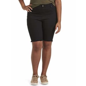 HUE Women's Ultra Soft Denim High Rise Bermuda Shorts, Black, M for $22 HUE Women's Ultra Soft Denim High Rise Bermuda Shorts, Black, M for $22