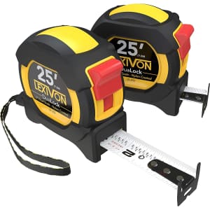 Lexivon DuaLock 25-Foot Tape Measure 2-Pack for $16 w/ Prime Lexivon DuaLock 25-Foot Tape Measure 2-Pack for $16 w/ Prime
