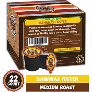 Crazy Cups Flavored Single-Serve Coffee for Keurig K-Cups Machines, Decaf Bananas Foster Flambe, 22 for $15