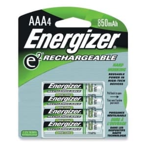 EVENH12BP4CT - Energizer e2 Rechargeable 850mAh AAA Batteries for $17