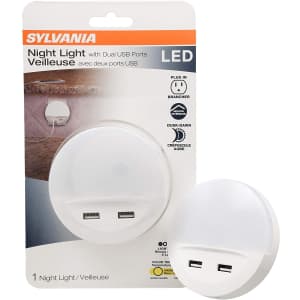 Sylvania LED Night Light with Dual USB Ports for $10 Sylvania LED Night Light with Dual USB Ports for $10