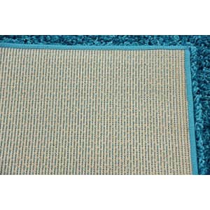 Unique Loom Solo Solid Shag Collection Modern Plush Turquoise Runner Rug (2' 6 x 10' 0) for $34 Unique Loom Solo Solid Shag Collection Modern Plush Turquoise Runner Rug (2' 6 x 10' 0) for $34