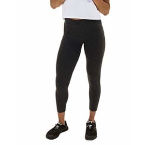 Spalding Women's Misses Activewear High Waisted Cotton/Spandex Ankle Legging, Charcoal Heather, S for $16