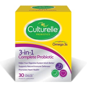 Culturelle 3-in-1 Complete Probiotic Daily Formula 30-Count Box for $22
