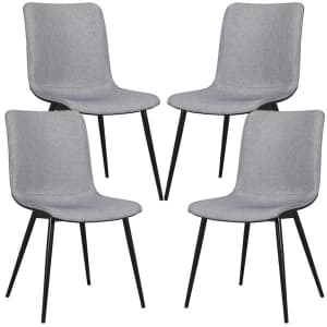 SmileMart Mid-Century Modern Upholstered Dining Chairs 4-Pack for $137 SmileMart Mid-Century Modern Upholstered Dining Chairs 4-Pack for $137