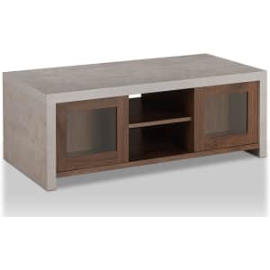 ioHomes Heber Industrial Storage Coffee Table w/ Sliding Door Cabinets for $295
