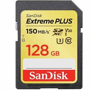SanDisk Extreme Plus 128GB SDXC UHS-I/V30/U3/Class 10 Card (SDSDXW5-128G-ANCIN) for $40