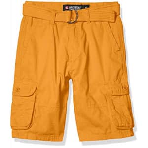 Southpole - Kids Boys' Big Belted Ripstop Basic Cargo Shorts, Timberland As, 12 for $16 Southpole - Kids Boys' Big Belted Ripstop Basic Cargo Shorts, Timberland As, 12 for $16