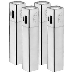 Halo Shine 3,000mAh 2-in-1 Flashlight Power Bank 4-Pack for $15