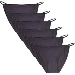 Buankoxy Women's Low-Rise String Bikini Panty 6-Pack for $10 Buankoxy Women's Low-Rise String Bikini Panty 6-Pack for $10