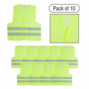 Stalwart High Visibility Reflective Vest 10-Pack for $16
