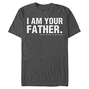 Star Wars Men's The Father T-Shirt, Charcoal, XX-Large for $19