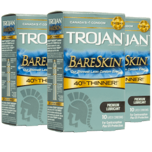 Trojan BareSkin Lubricated Latex Condom 30-Pack for $15
