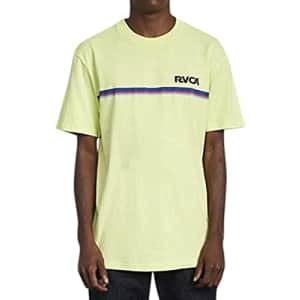 RVCA Men's Cannonball Short Sleeve Crew Neck T-Shirt, Black, M for $21