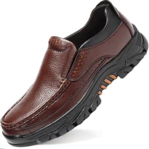 Men's Genuine Cow Leather Slip-On Oxford Shoes for $33 Men's Genuine Cow Leather Slip-On Oxford Shoes for $33
