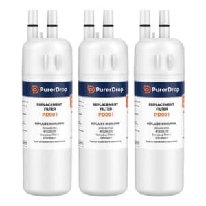 PurerDrop Replacement Refrigerator Water Filter 3-Pack for Whirlpool EDR1RXD1 for $37 PurerDrop Replacement Refrigerator Water Filter 3-Pack for Whirlpool EDR1RXD1 for $37