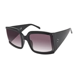 TAHARI TH810 Oversized UV Protective Square Sunglasses. Elegant Gifts for Women, 66 mm, Black for $31