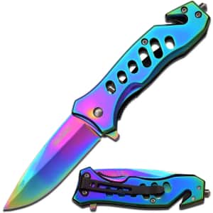 Tac-Force Rainbow Spring Assisted Folding Pocket Knife for $4