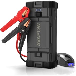 Avapow 1500A Portable Car Battery Jump Starter for $42