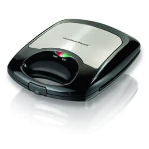 Hamilton Beach 4-Slice Non-Stick Belgian Waffle Maker with Indicator Lights, Compact Design, Black for $34 Hamilton Beach 4-Slice Non-Stick Belgian Waffle Maker with Indicator Lights, Compact Design, Black for $34