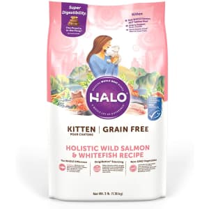 Halo Grain-Free Dry Kitten Food 3-lb. Bag for $9.97 via Sub & Save Halo Grain-Free Dry Kitten Food 3-lb. Bag for $9.97 via Sub & Save