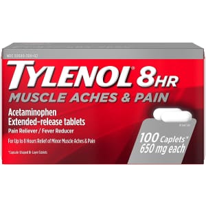 Tylenol 8 Hour Muscle Aches & Pain 100-Count Extended-Release Caplets for $10