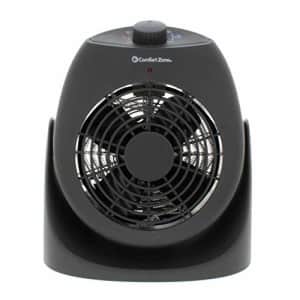 Comfort Zone CZHC21 Indoor Compact Portable 1500 Watt Electric Space Heater Personal Fan for $45