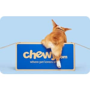 $25 Chewy eGift Card: free w/ $75 purchase