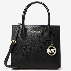 Michael Michael Kors Mercer Medium Pebbled Leather Crossbody Bag for $119