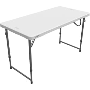 Lifetime Height Adjustable Craft Camping and Utility Folding Table for $45