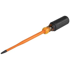 Klein Tools 6946INS 1000V Slim Tip Insulated Screwdriver, 6-Inch Round Shank, #2 Square Tip, for $14