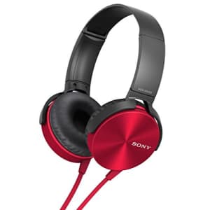 Sony MDR-XB450AP Extra Bass Headphone (Red) for $44