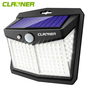 Claoner Solar Power 128 LED Outdoor Security Lamp for $8