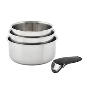 T-fal Ingenio Preference Stainless Steel Cookware Set-Sauce Pans & Removable Handle, 4 piece for $51